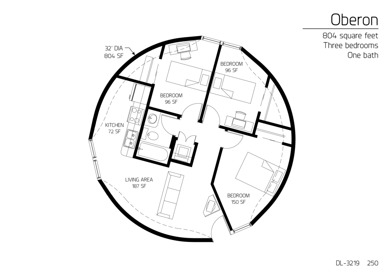 Floor Plan Dl Monolithic Dome Institute