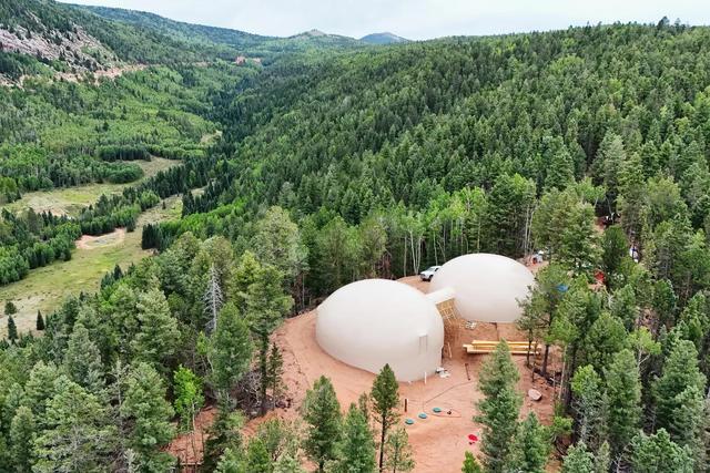 Monolithic Dome Home Surrounded by Trees
