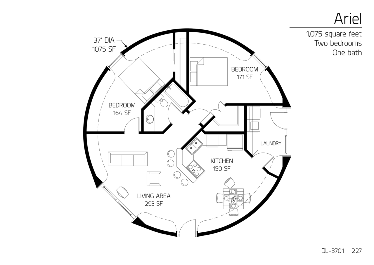 Floor Plan Dl 3701 Monolithic Dome Institute 5467