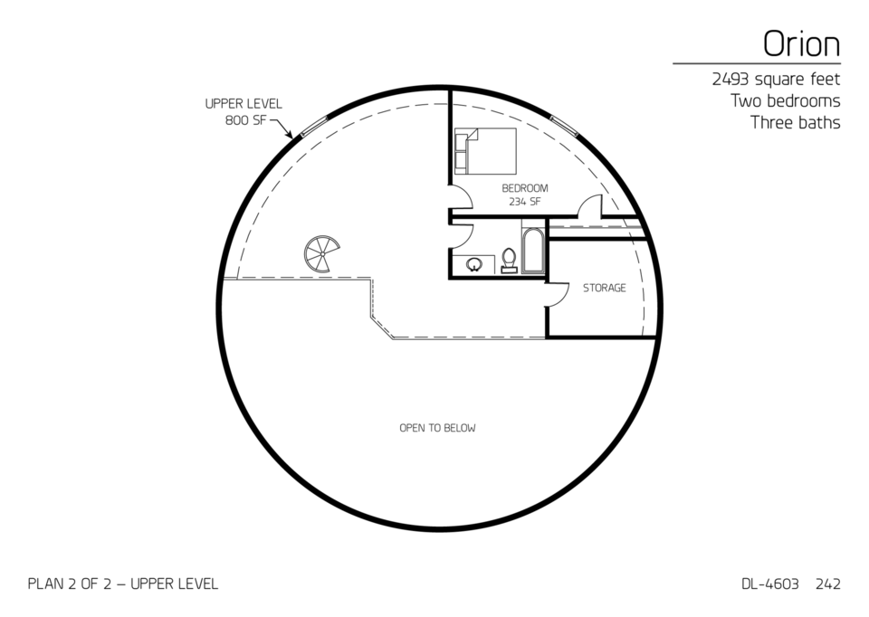 Floor Plan: DL-4603 | Monolithic Dome Institute