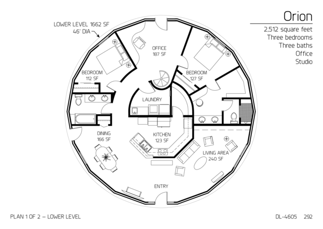 Monolithic Dome House Floor Plans  Floor  Plans  3 bedrooms Monolithic  Dome  Institute