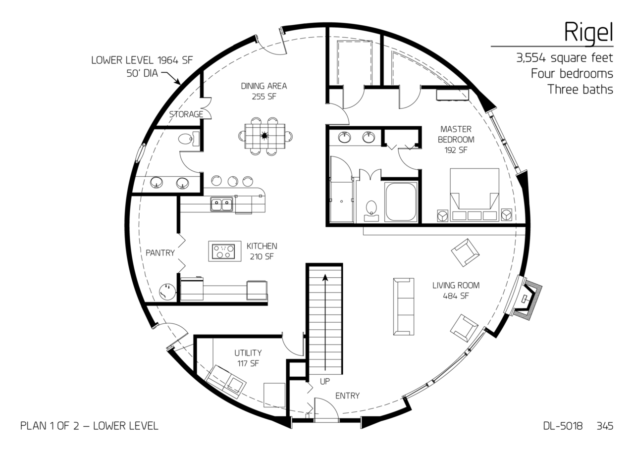 Floor Plan DL5018 Monolithic Dome Institute