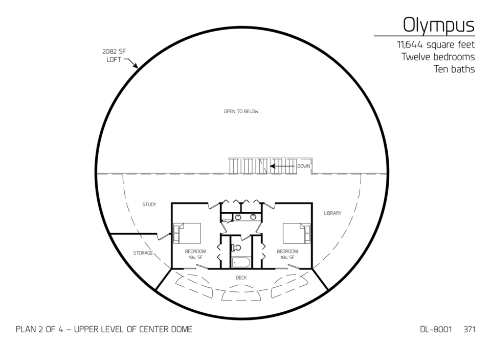 Floor Plan Dl 8001 Monolithic Dome Institute 1051
