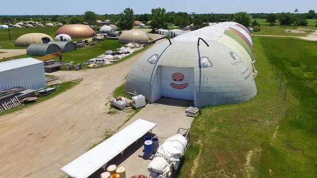 Bruco the Texas Italian Caterpillar oversees the Research Park